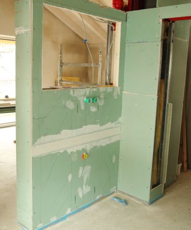 Die Wandnische beim Rohbau 